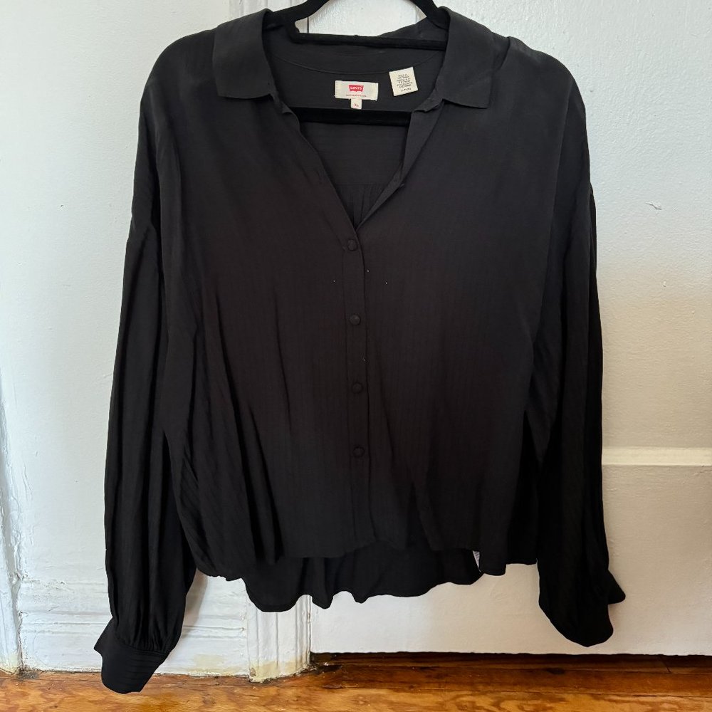 Levi's Black Button Down Blouse - image 1